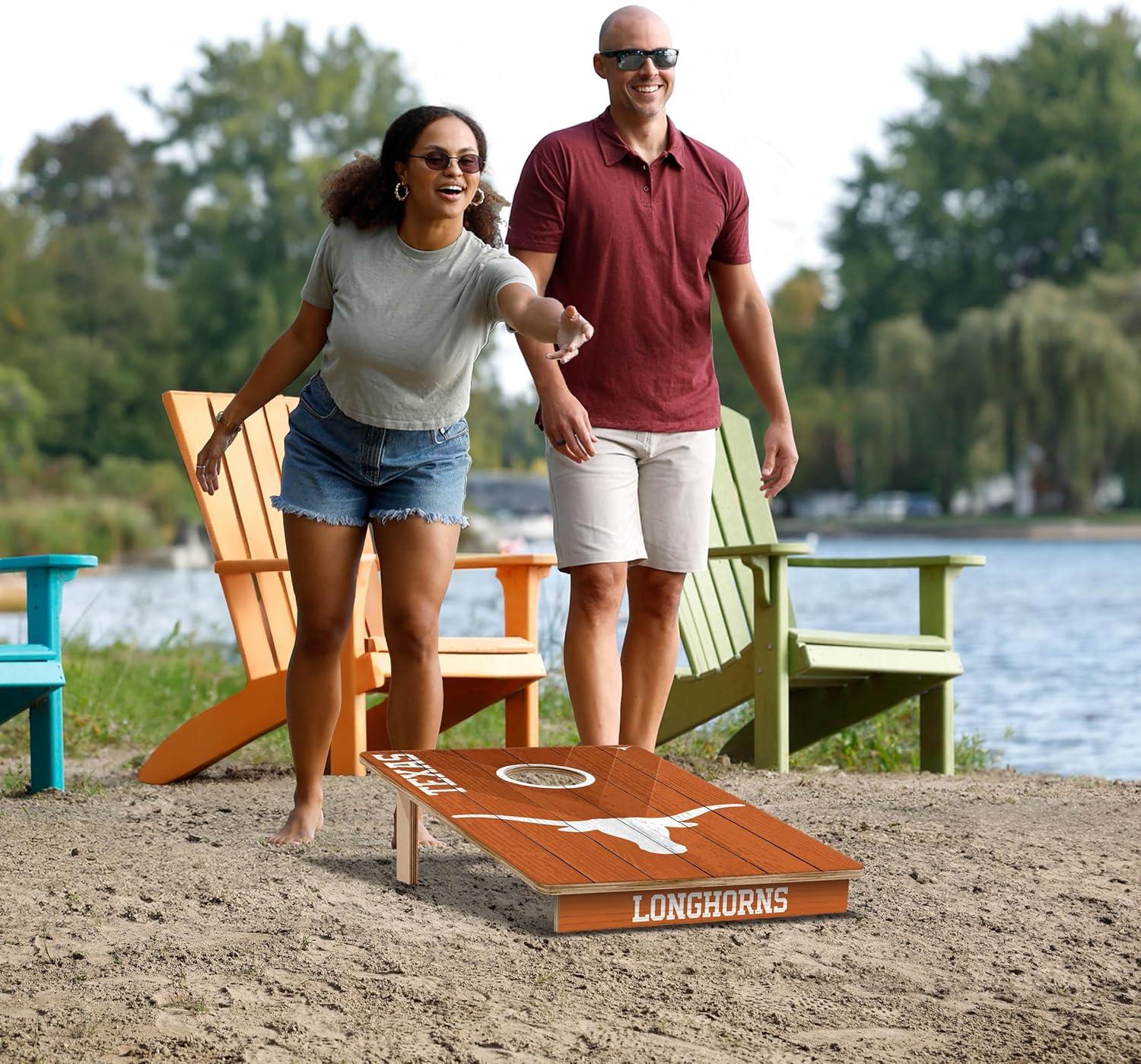 image:imageYouTheFan NCAA 2 x 3 Wood Cornhole Game with Logo BagsTexas Longhorns