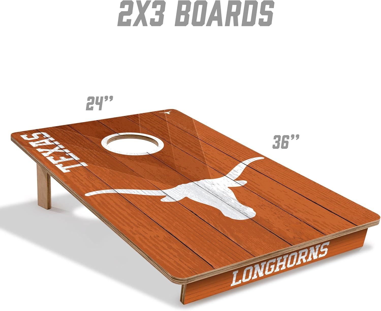 image:imageYouTheFan NCAA 2 x 3 Wood Cornhole Game with Logo BagsTexas Longhorns