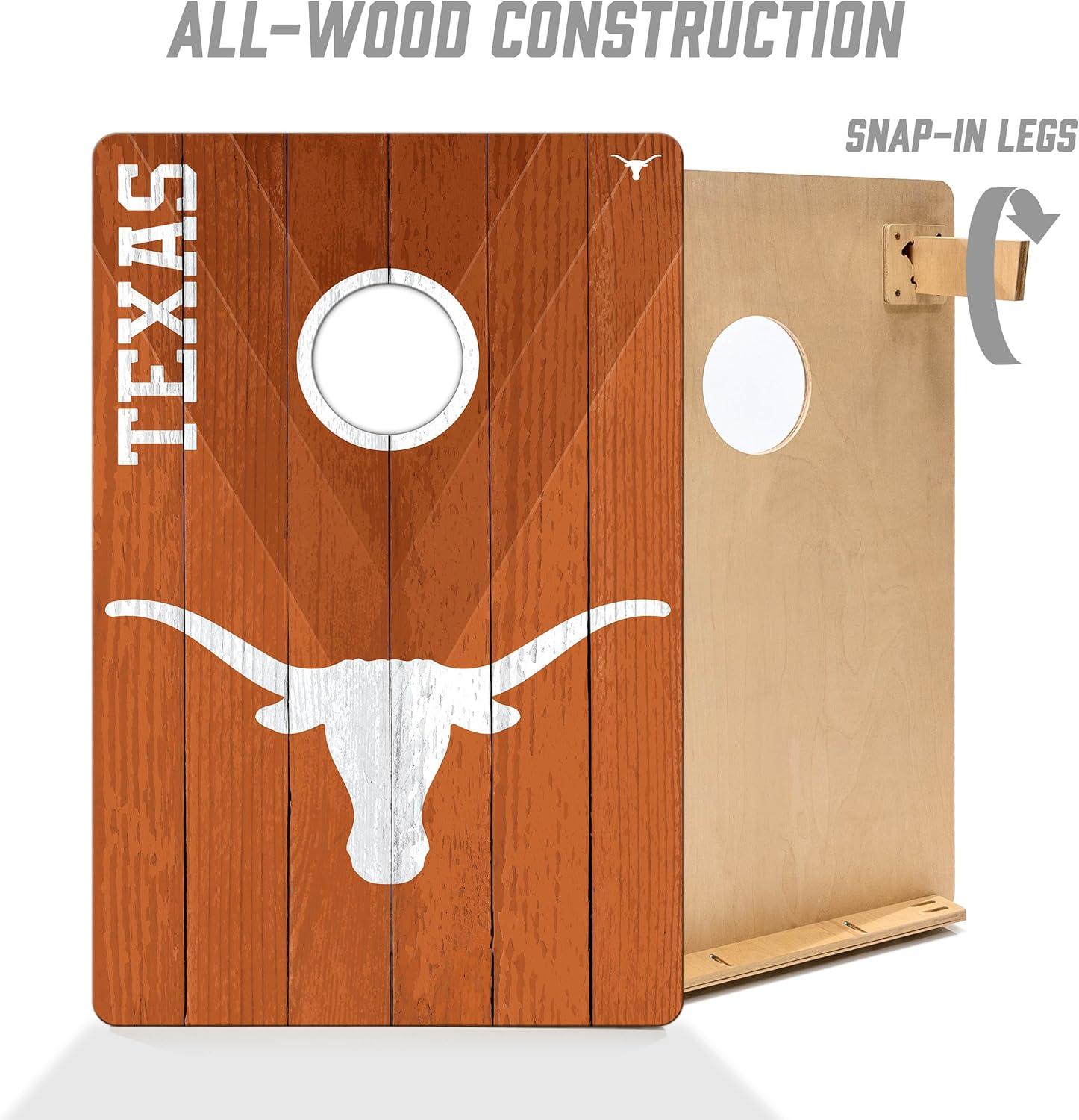 image:imageYouTheFan NCAA 2 x 3 Wood Cornhole Game with Logo BagsTexas Longhorns