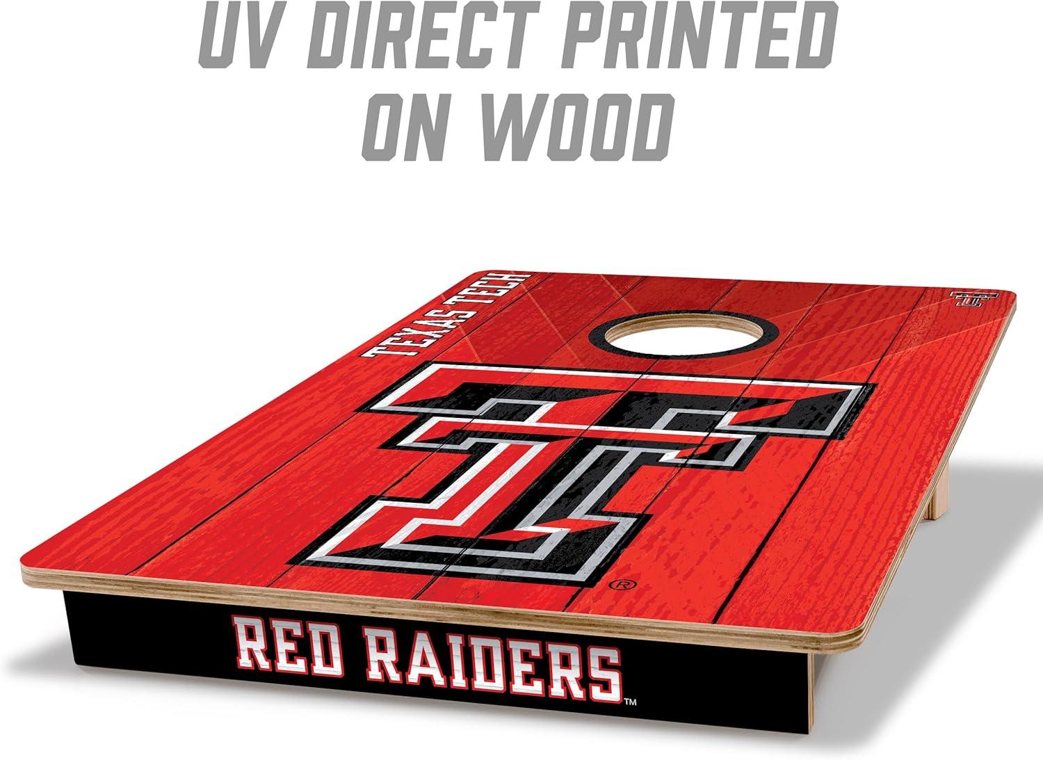 image:imageYouTheFan NCAA 2 x 3 Wood Cornhole Game with Logo BagsTexas Tech Red Raiders