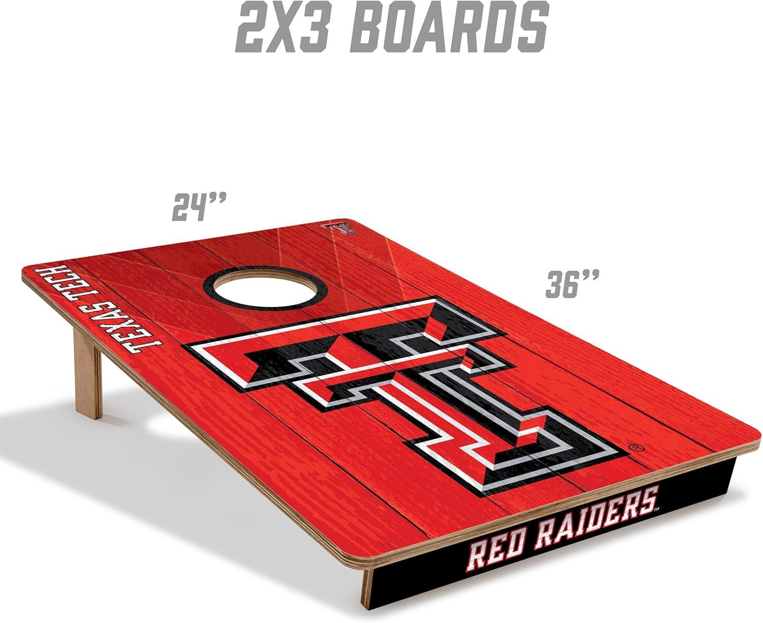 image:imageYouTheFan NCAA 2 x 3 Wood Cornhole Game with Logo BagsTexas Tech Red Raiders