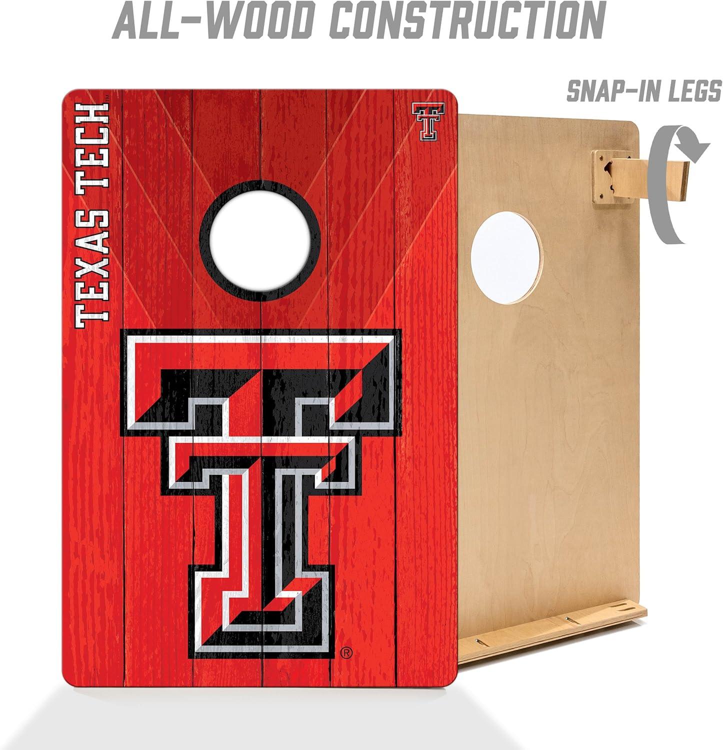 image:imageYouTheFan NCAA 2 x 3 Wood Cornhole Game with Logo BagsTexas Tech Red Raiders