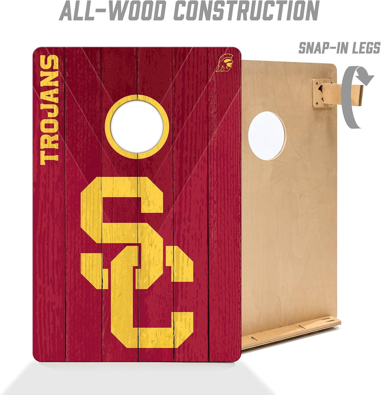 image:imageYouTheFan NCAA 2 x 3 Wood Cornhole Game with Logo BagsUSC Trojans