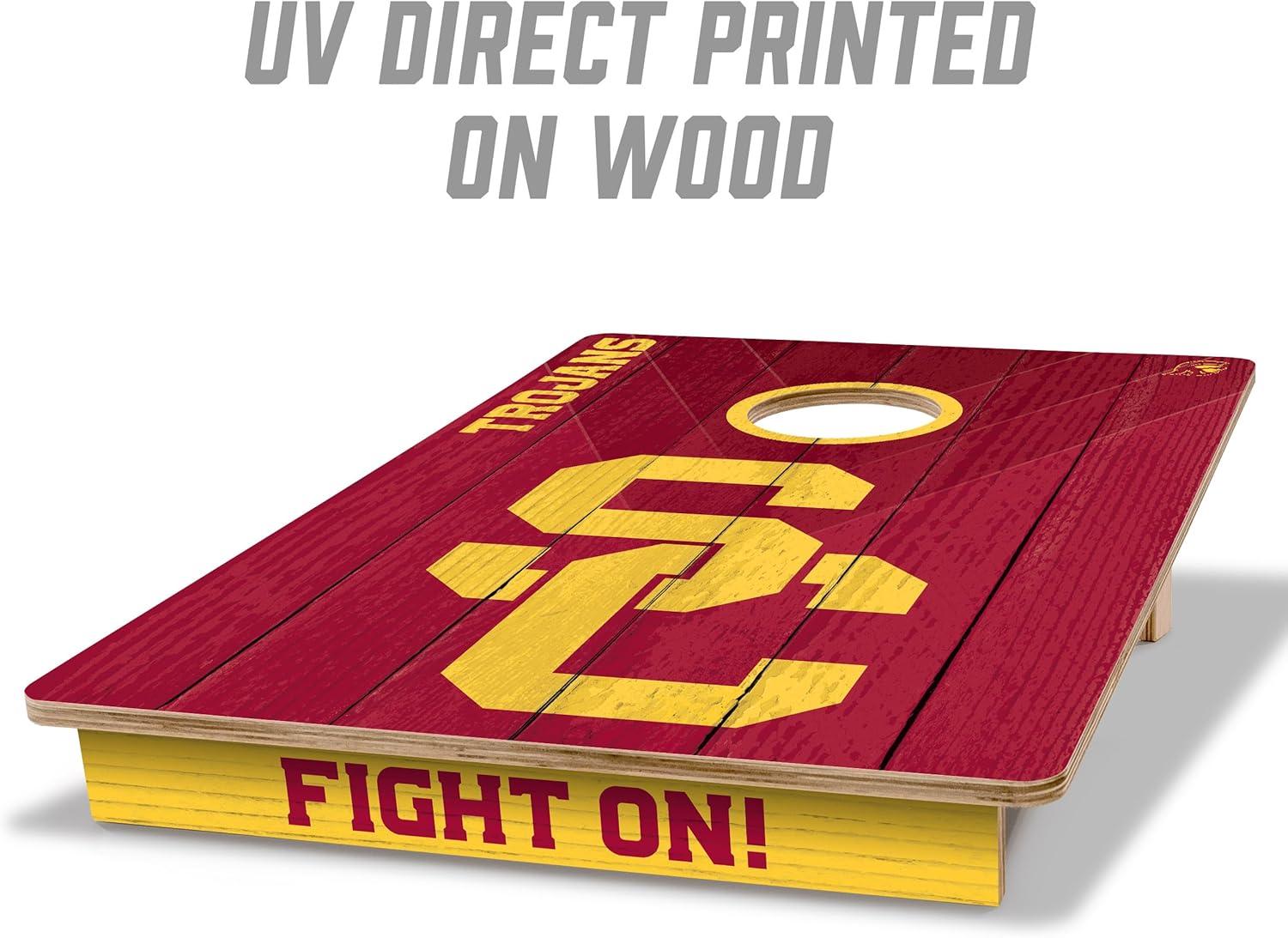 image:imageYouTheFan NCAA 2 x 3 Wood Cornhole Game with Logo BagsUSC Trojans