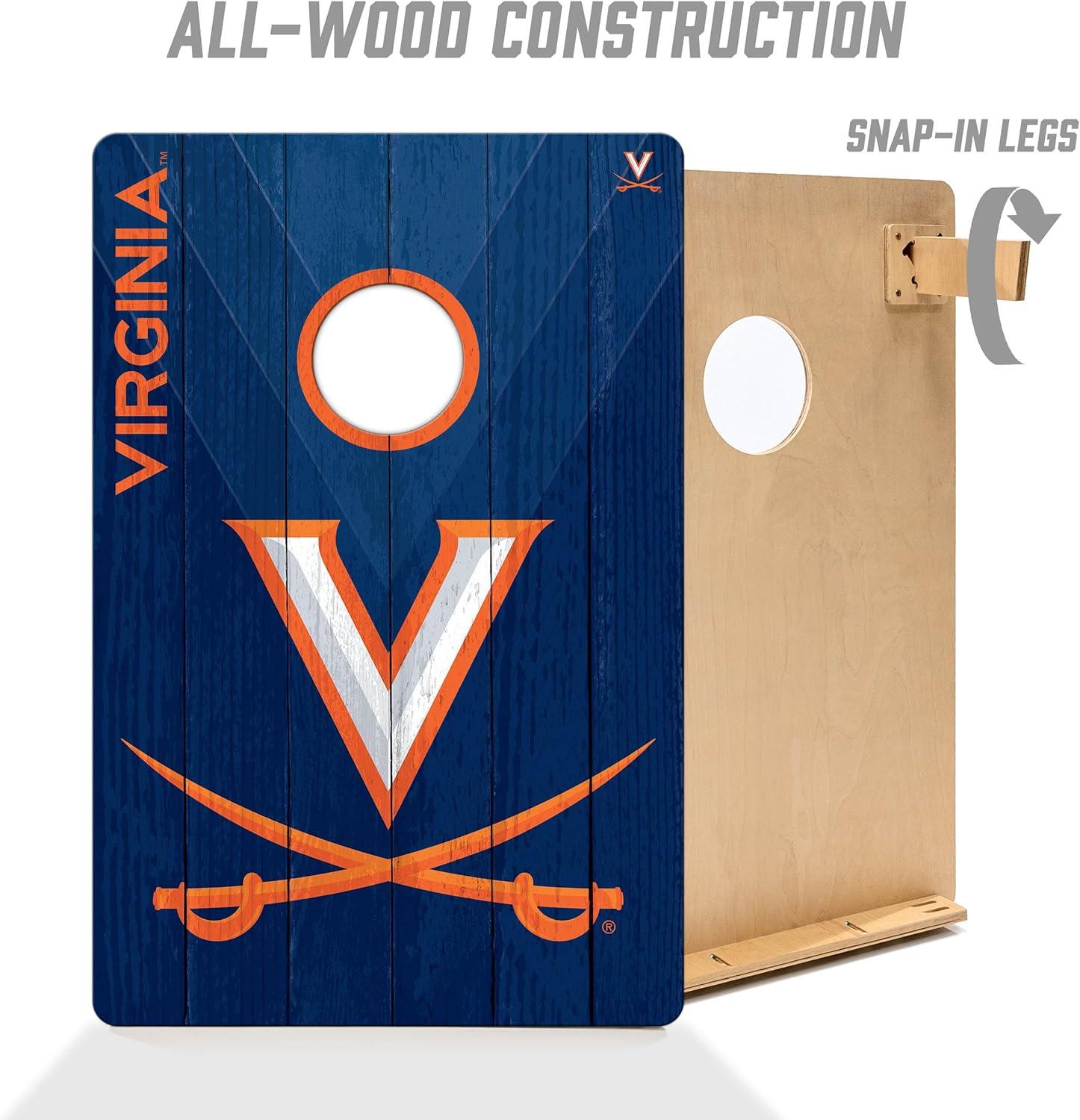 image:imageYouTheFan NCAA 2 x 3 Wood Cornhole Game with Logo BagsVirginia Cavaliers