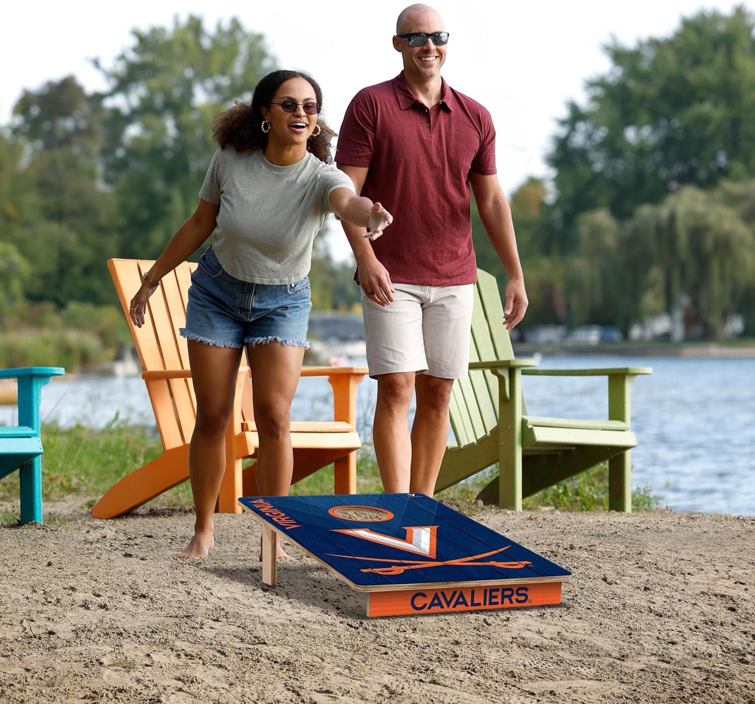 image:imageYouTheFan NCAA 2 x 3 Wood Cornhole Game with Logo BagsVirginia Cavaliers