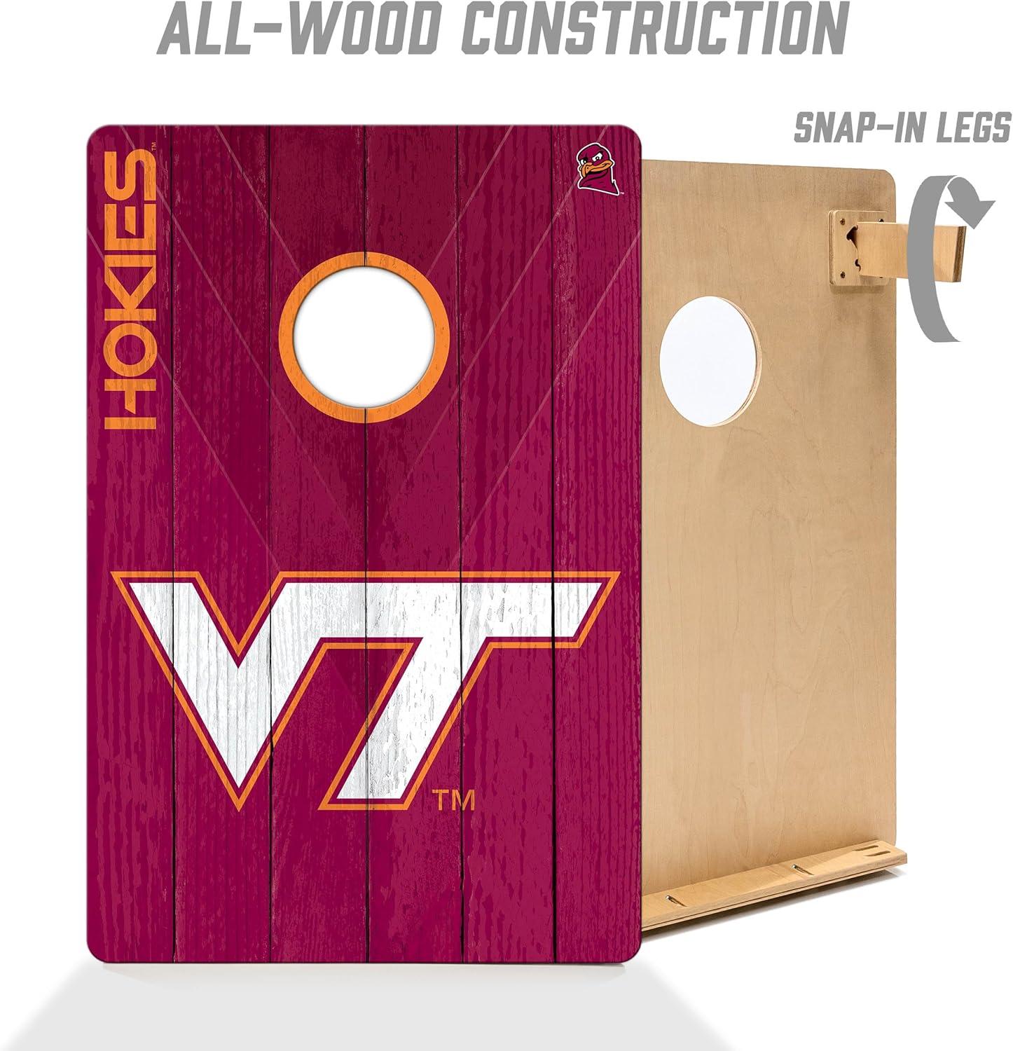 image:imageYouTheFan NCAA 2 x 3 Wood Cornhole Game with Logo BagsVirginia Tech Hokies