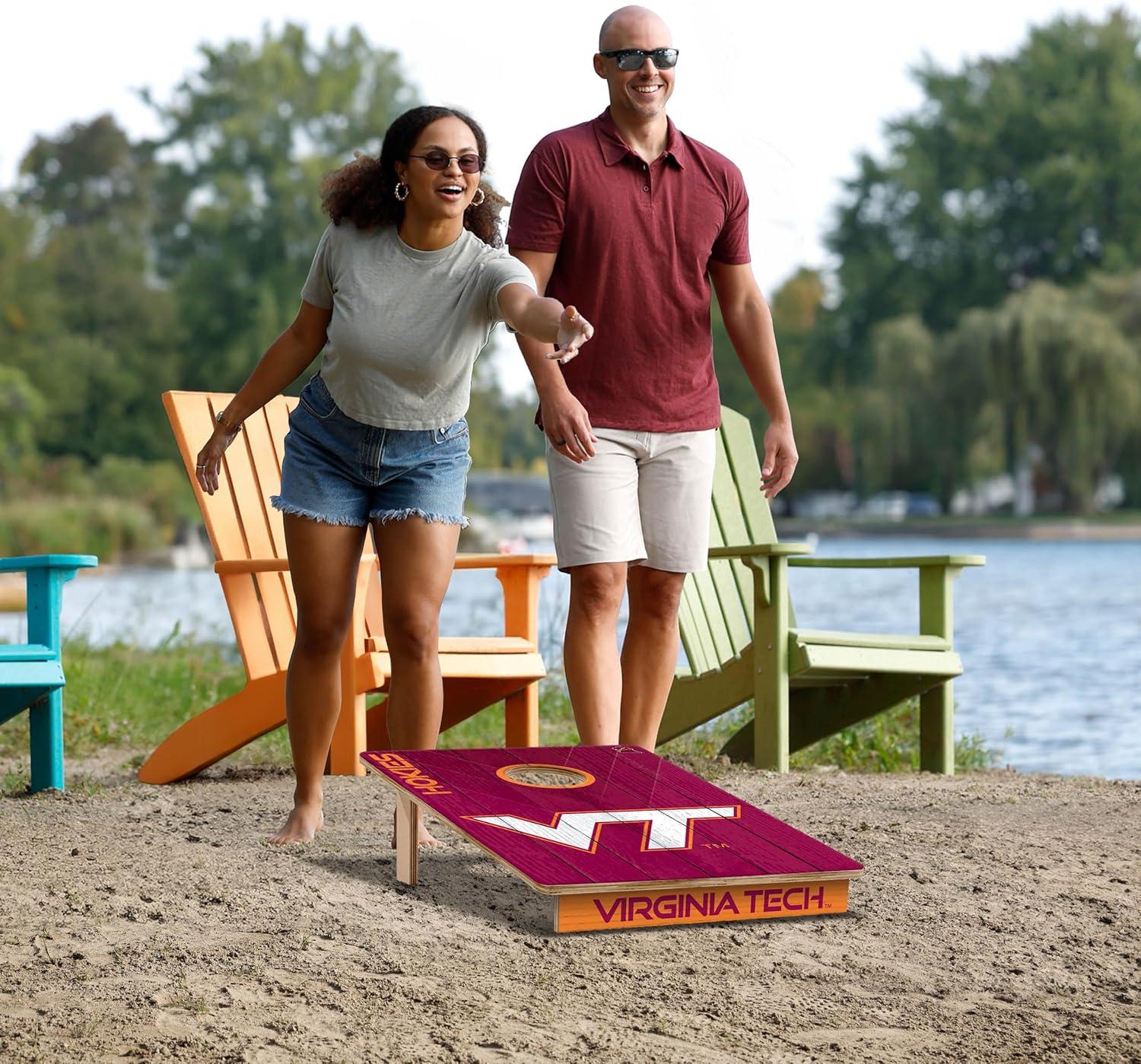 image:imageYouTheFan NCAA 2 x 3 Wood Cornhole Game with Logo BagsVirginia Tech Hokies