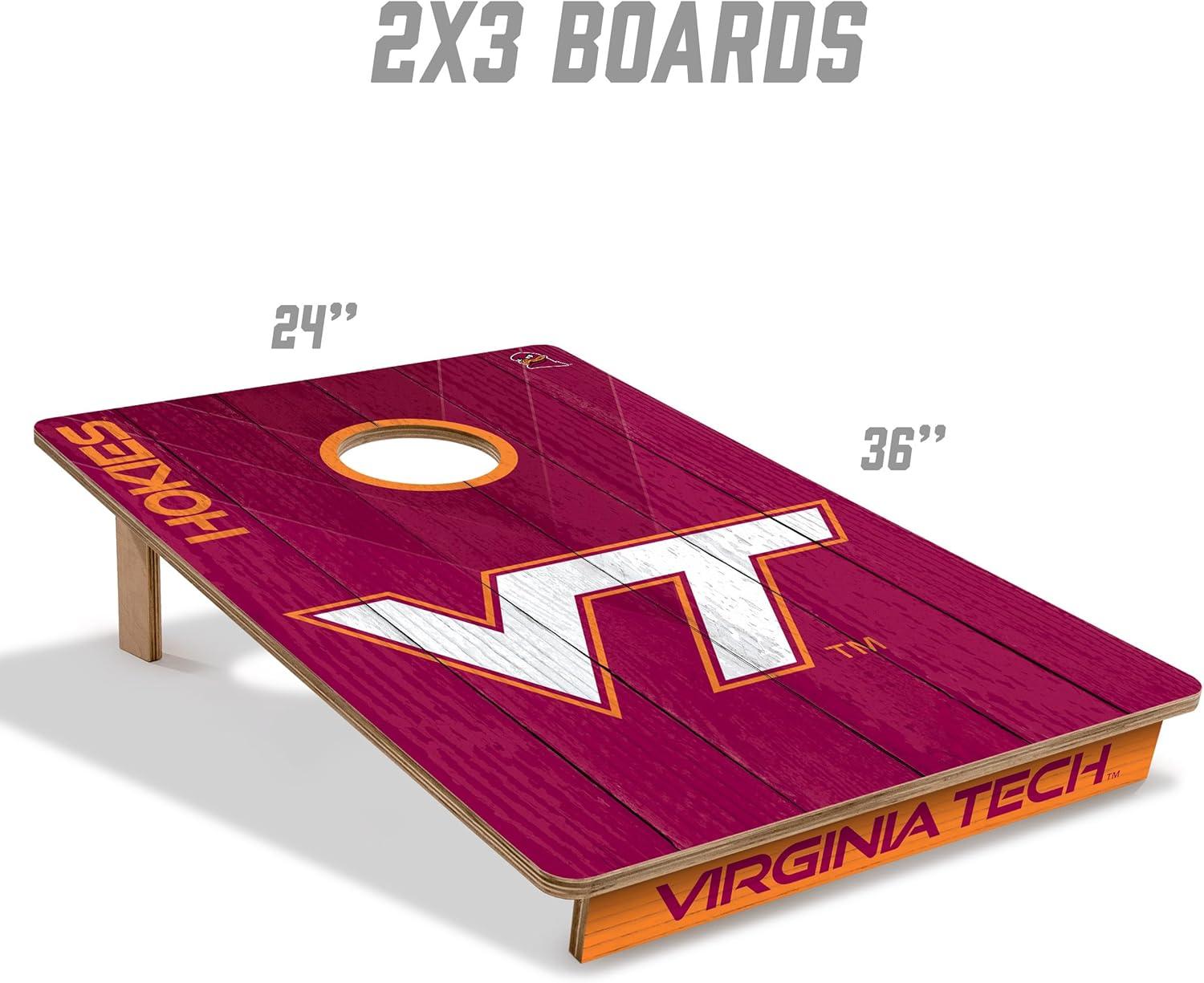 image:imageYouTheFan NCAA 2 x 3 Wood Cornhole Game with Logo BagsVirginia Tech Hokies