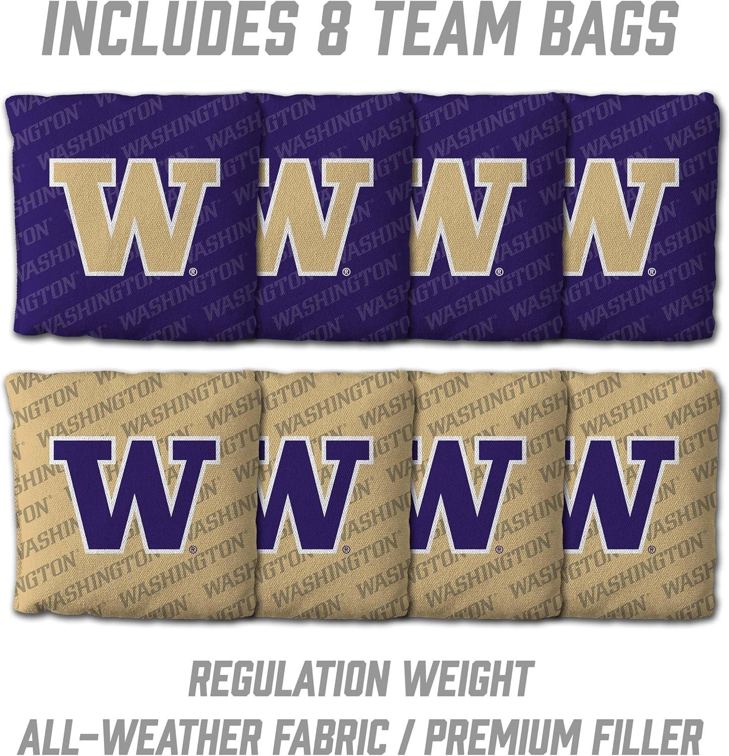image:imageYouTheFan NCAA 2 x 3 Wood Cornhole Game with Logo BagsWashington Huskies