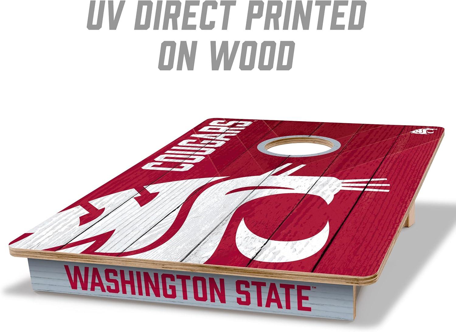 image:imageYouTheFan NCAA 2 x 3 Wood Cornhole Game with Logo BagsWashington State Cougars