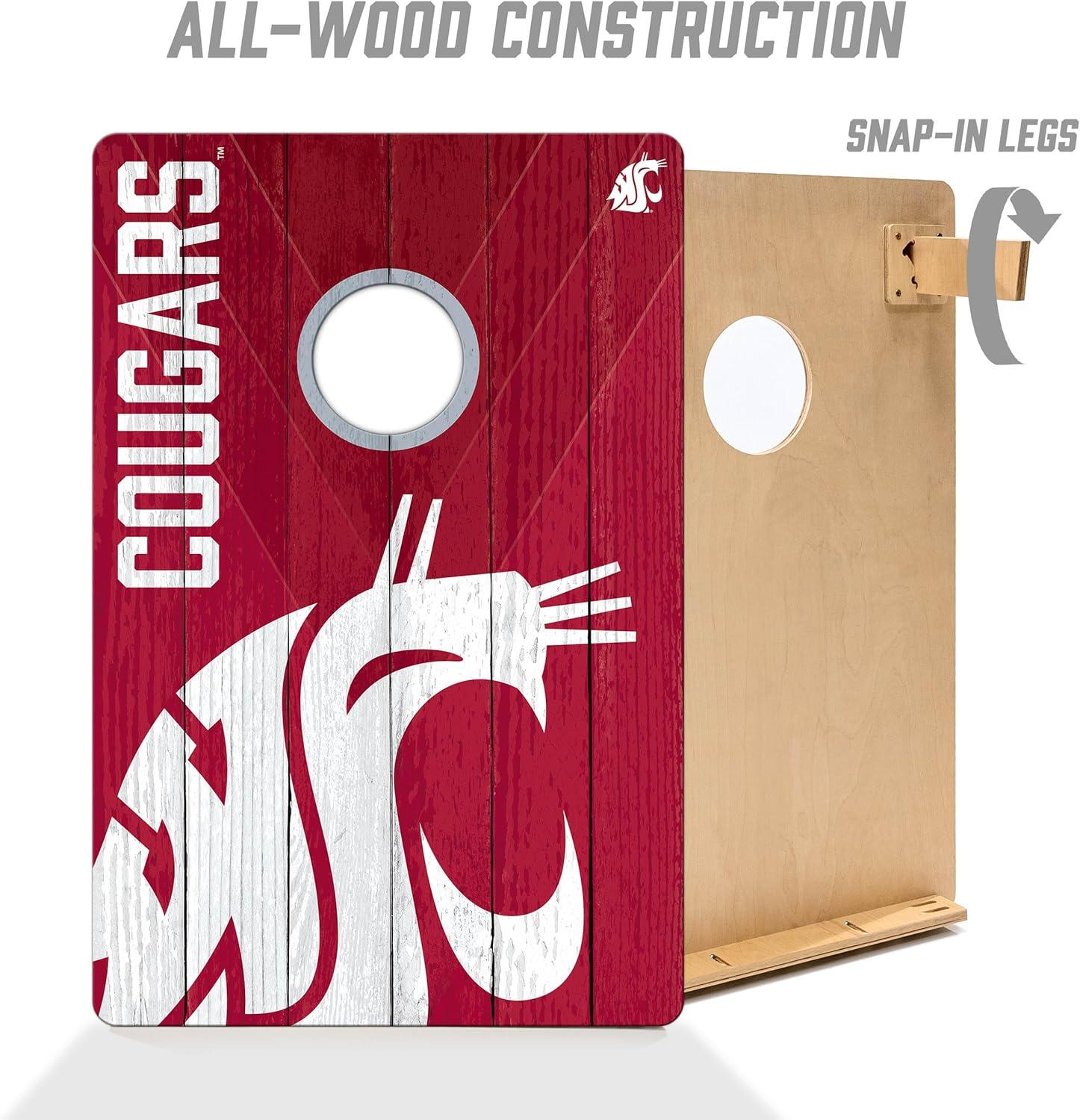 image:imageYouTheFan NCAA 2 x 3 Wood Cornhole Game with Logo BagsWashington State Cougars