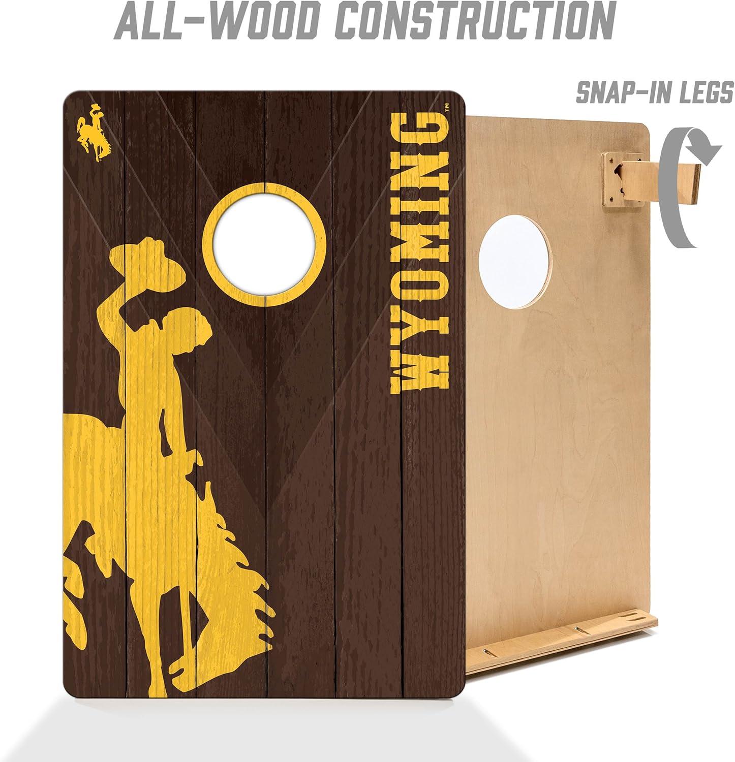 image:imageYouTheFan NCAA 2 x 3 Wood Cornhole Game with Logo BagsWyoming Cowboys