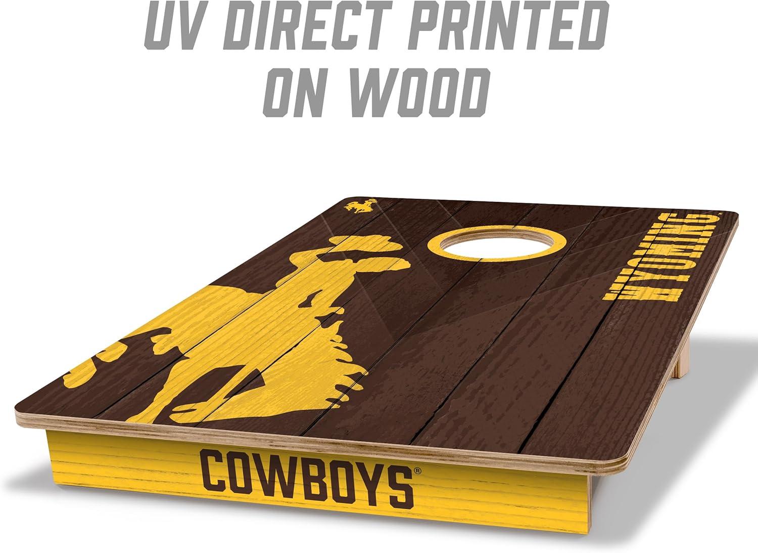 image:imageYouTheFan NCAA 2 x 3 Wood Cornhole Game with Logo BagsWyoming Cowboys