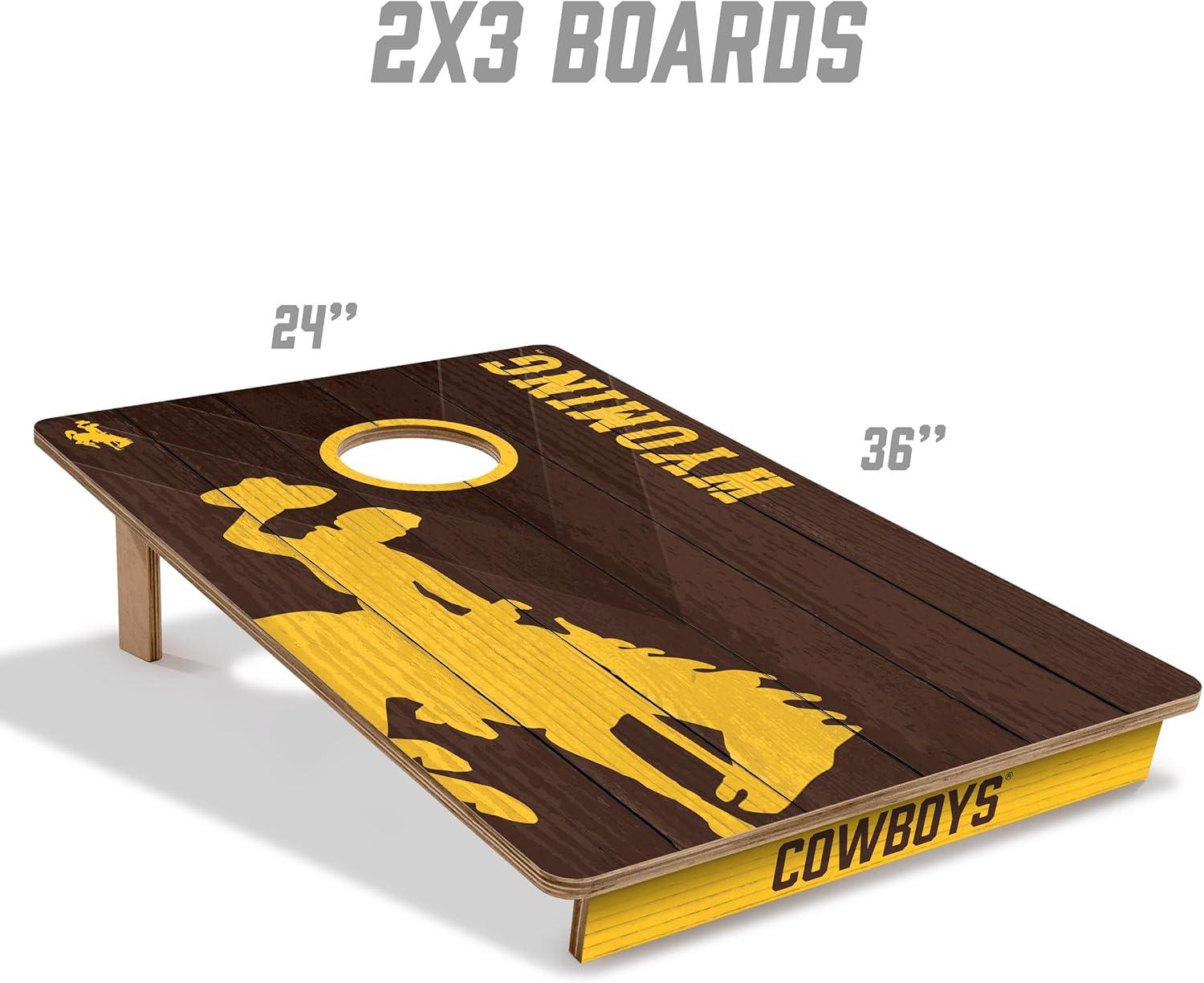 image:imageYouTheFan NCAA 2 x 3 Wood Cornhole Game with Logo BagsWyoming Cowboys