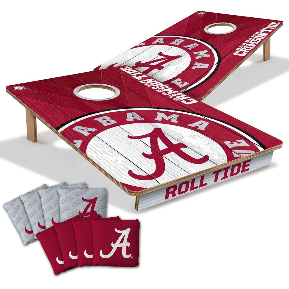 image:imageYouTheFan NCAA 2 x 3 Wood Cornhole Game with Logo BagsAlabama Crimson Tide