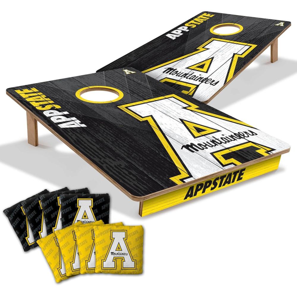 image:imageYouTheFan NCAA 2 x 3 Wood Cornhole Game with Logo BagsAppalachian State Mountaineers