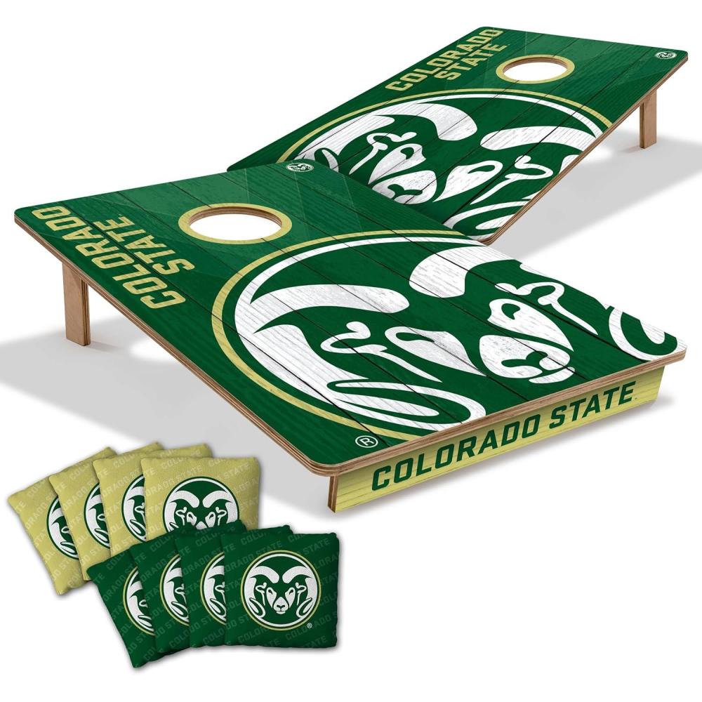 image:imageYouTheFan NCAA 2 x 3 Wood Cornhole Game with Logo BagsColorado State Rams