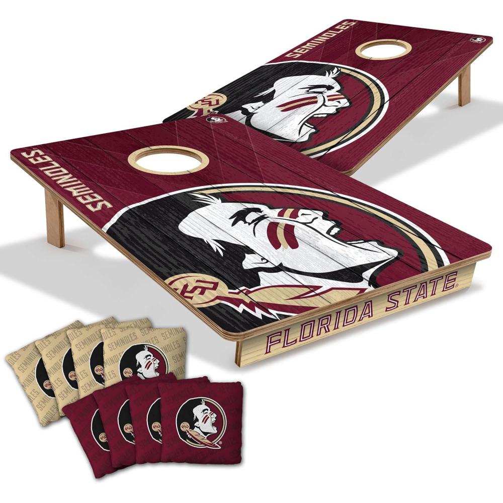 image:imageYouTheFan NCAA 2 x 3 Wood Cornhole Game with Logo BagsFlorida State Seminoles