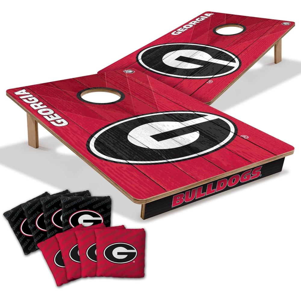 image:imageYouTheFan NCAA 2 x 3 Wood Cornhole Game with Logo BagsGeorgia Bulldogs