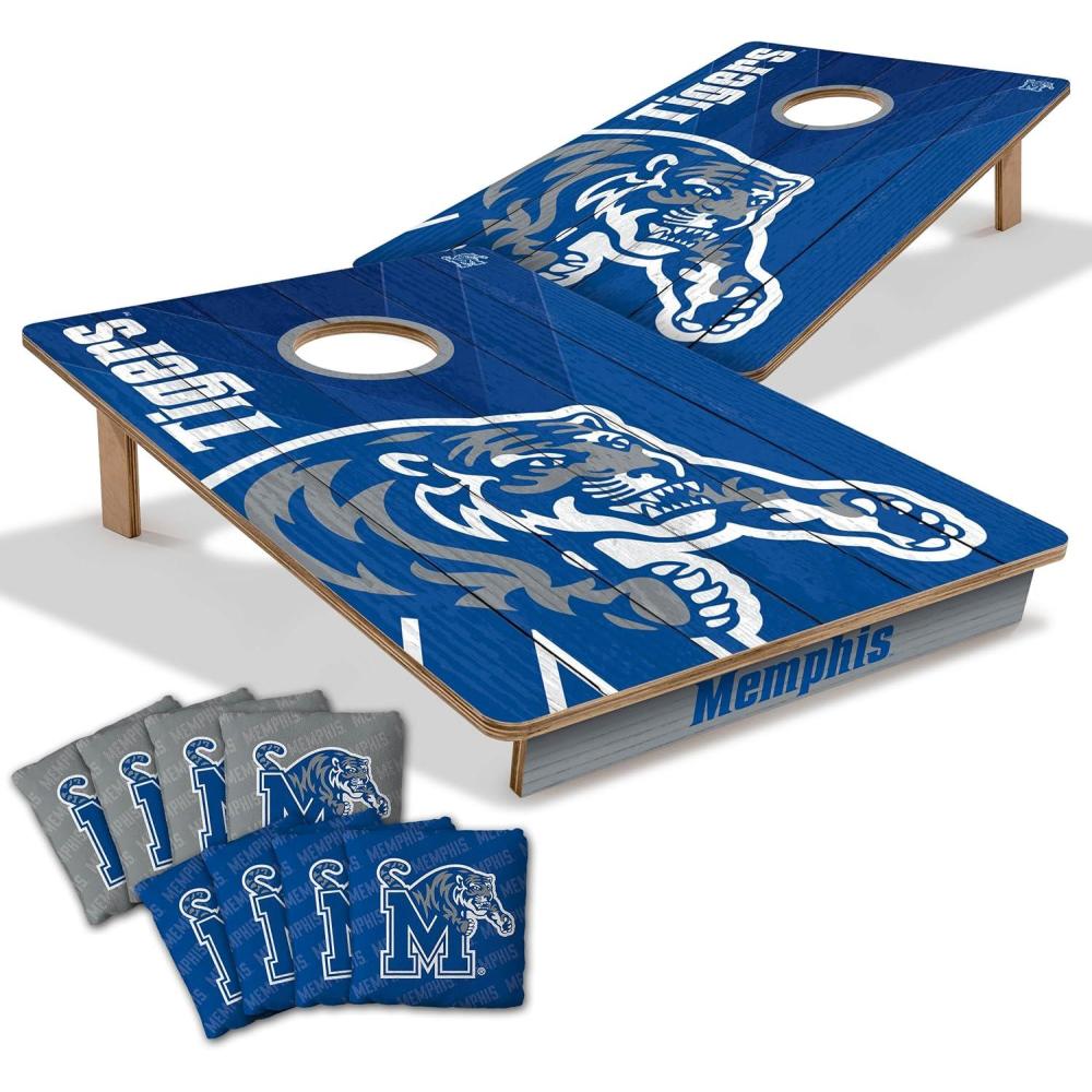 image:imageYouTheFan NCAA 2 x 3 Wood Cornhole Game with Logo BagsMemphis Tigers