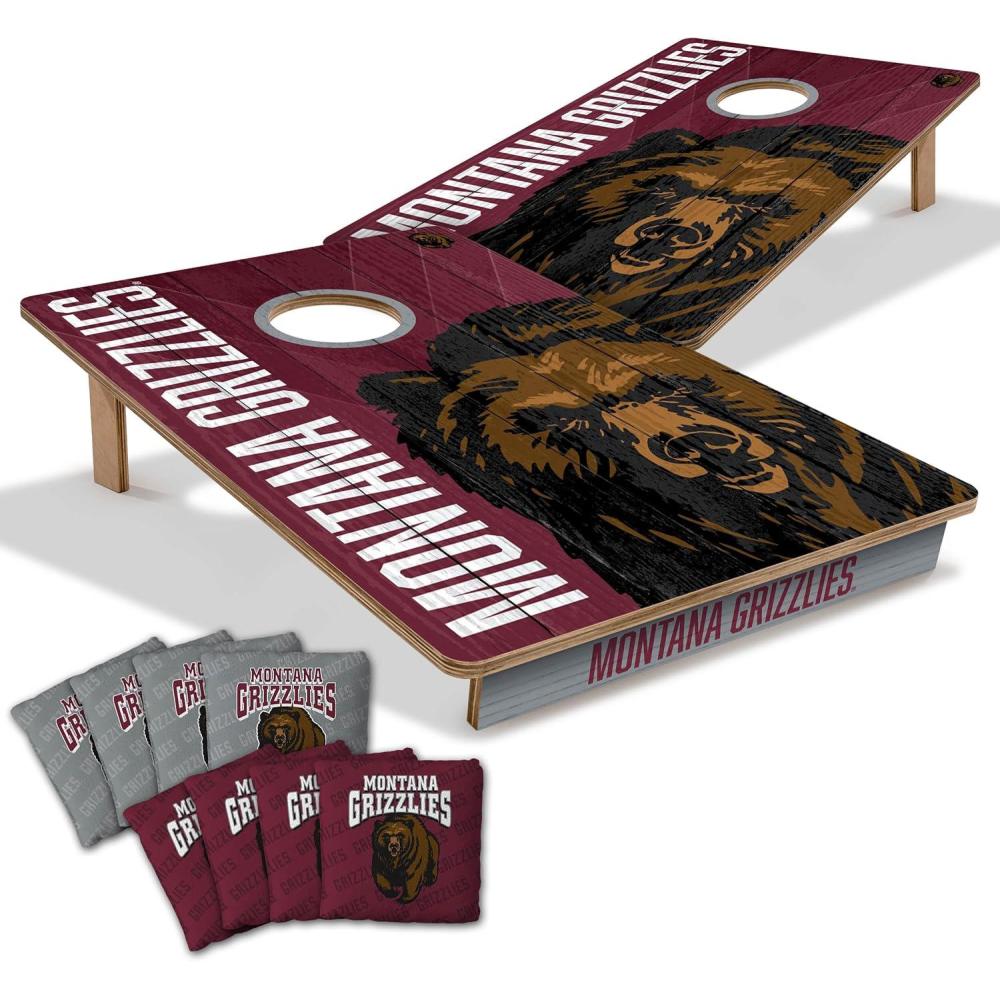 image:imageYouTheFan NCAA 2 x 3 Wood Cornhole Game with Logo BagsMontana Grizzlies