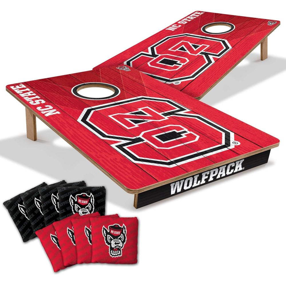 image:imageYouTheFan NCAA 2 x 3 Wood Cornhole Game with Logo BagsNC State Wolfpack