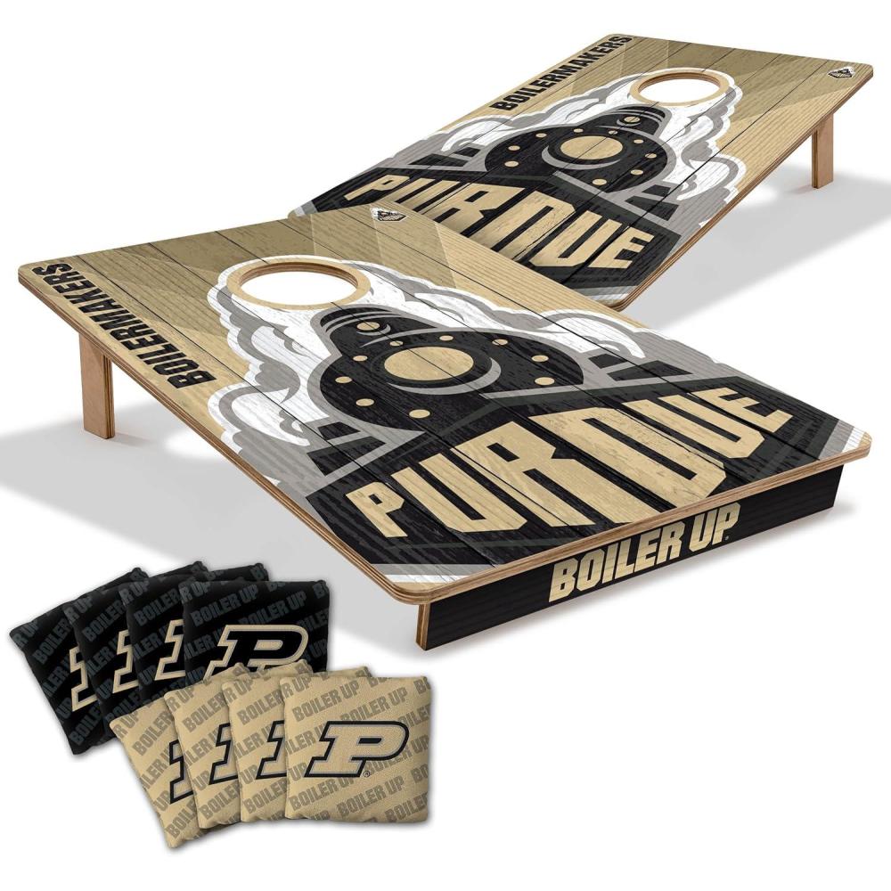 image:imageYouTheFan NCAA 2 x 3 Wood Cornhole Game with Logo BagsPurdue Boilermakers