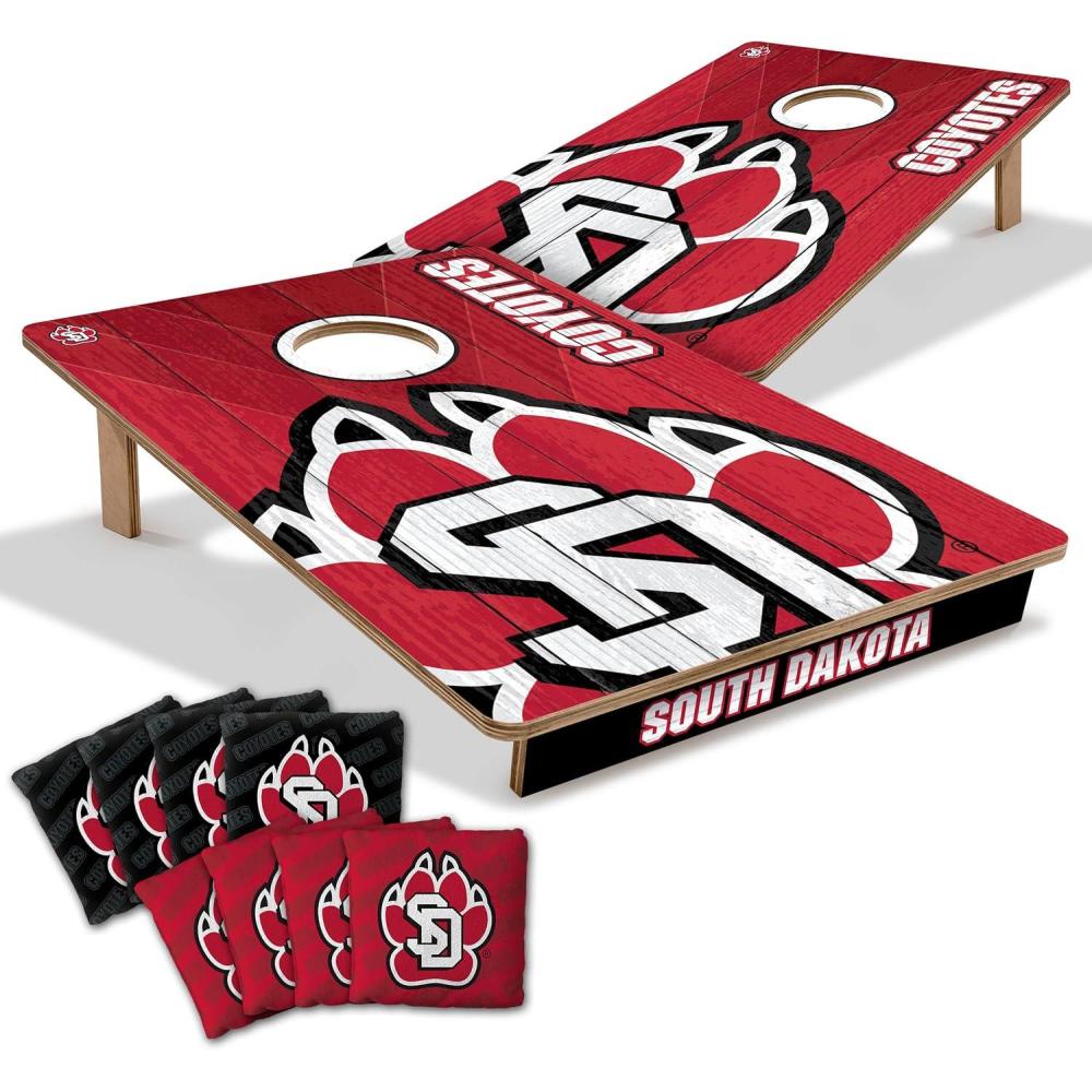 image:imageYouTheFan NCAA 2 x 3 Wood Cornhole Game with Logo BagsSouth Dakota Coyotes