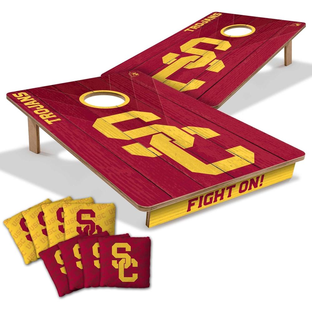 image:imageYouTheFan NCAA 2 x 3 Wood Cornhole Game with Logo BagsUSC Trojans