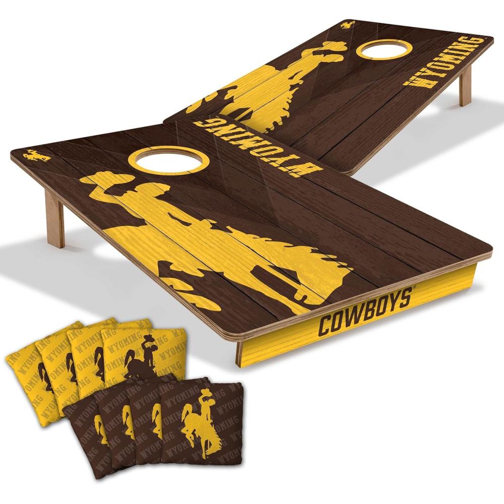 image:imageYouTheFan NCAA 2 x 3 Wood Cornhole Game with Logo BagsWyoming Cowboys