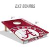 YouTheFan NCAA 2’ x 3’ Wood Cornhole Game with Logo Bags(Alabama Crimson Tide)