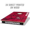 YouTheFan NCAA 2’ x 3’ Wood Cornhole Game with Logo Bags(Arkansas Razorbacks)