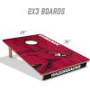 YouTheFan NCAA 2’ x 3’ Wood Cornhole Game with Logo Bags(Arkansas Razorbacks)