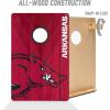 YouTheFan NCAA 2’ x 3’ Wood Cornhole Game with Logo Bags(Arkansas Razorbacks)