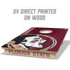 YouTheFan NCAA 2’ x 3’ Wood Cornhole Game with Logo Bags(Florida State Seminoles)