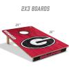 YouTheFan NCAA 2’ x 3’ Wood Cornhole Game with Logo Bags(Georgia Bulldogs)