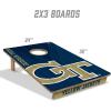 YouTheFan NCAA 2’ x 3’ Wood Cornhole Game with Logo Bags(Georgia Tech Yellow Jackets)