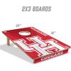 YouTheFan NCAA 2’ x 3’ Wood Cornhole Game with Logo Bags(Houston Cougars)