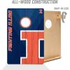 YouTheFan NCAA 2’ x 3’ Wood Cornhole Game with Logo Bags(Illinois Fighting Illini)