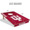 YouTheFan NCAA 2’ x 3’ Wood Cornhole Game with Logo Bags(Indiana Hoosiers)