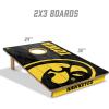 YouTheFan NCAA 2’ x 3’ Wood Cornhole Game with Logo Bags(Iowa Hawkeyes)