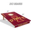 YouTheFan NCAA 2’ x 3’ Wood Cornhole Game with Logo Bags(Iowa State Cyclones)