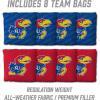YouTheFan NCAA 2’ x 3’ Wood Cornhole Game with Logo Bags(Kansas Jayhawks)
