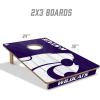 YouTheFan NCAA 2’ x 3’ Wood Cornhole Game with Logo Bags(Kansas State Wildcats)