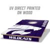 YouTheFan NCAA 2’ x 3’ Wood Cornhole Game with Logo Bags(Kansas State Wildcats)