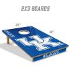 YouTheFan NCAA 2’ x 3’ Wood Cornhole Game with Logo Bags(Kentucky Wildcats)