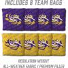 YouTheFan NCAA 2’ x 3’ Wood Cornhole Game with Logo Bags(LSU Tigers)