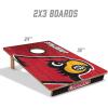 YouTheFan NCAA 2’ x 3’ Wood Cornhole Game with Logo Bags(Louisville Cardinals)
