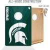 YouTheFan NCAA 2’ x 3’ Wood Cornhole Game with Logo Bags(Michigan State Spartans)